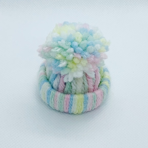 Beanie And Scarf Fits 6 Inch Doll Or Snowman Crafts - Picture 5 of 6